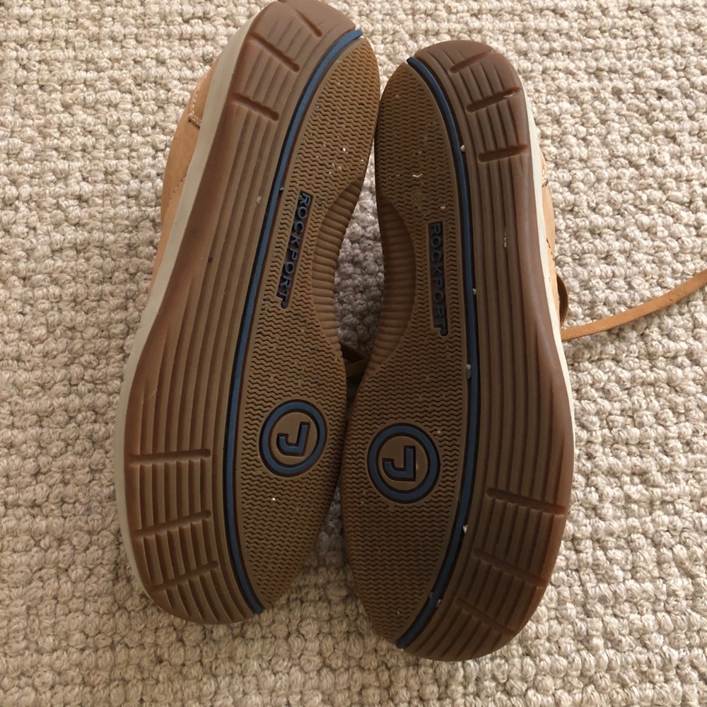 Rockport Men’s 8 WIDE tan lace up casual shoes leather comfort - Picture 12 of 12